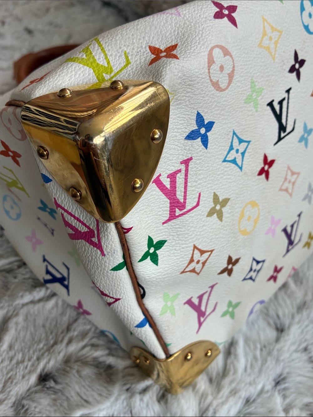 Louis Vuitton Speedy 30 Murakami Multicolor on White S Lock VGUC - Picture 17 of 17
